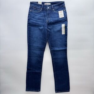 LEVI'S Mid-Rise Straight 8M W29|L32 Blue Jeans With Super Stretch Fabric